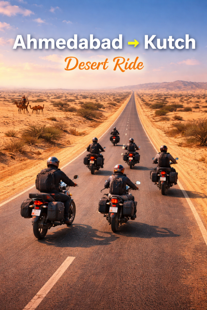 desert ride to kutch at sunset