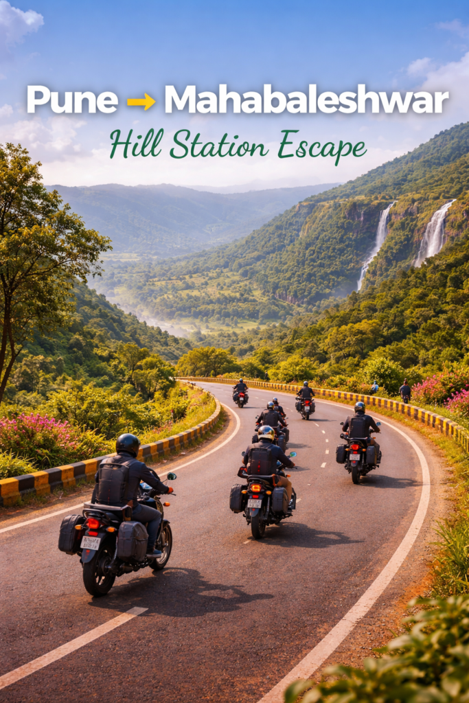 motorcyclists on the hill station route