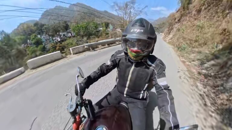 Rider Punkaj on Royal Enfield Meteor 350 for Safar Sanskriti Blog