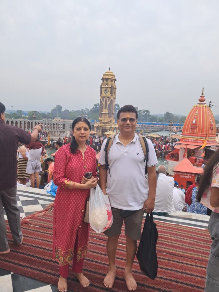 Couple at Har Ki Pauri Haridwar Ganga Ghat